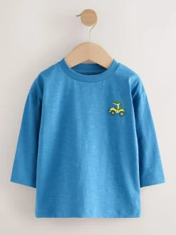 Next Multi Animals on Transport Long Sleeve T-Shirts 5 Pack (3mths-7yrs)