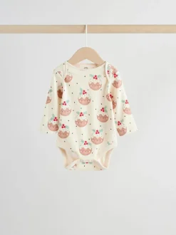 Next Multi Baby Christmas Bodysuits 3 Pack