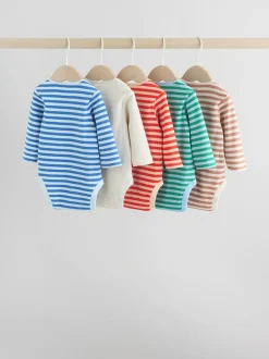 Next Baby Long Sleeve Bodysuits 5 Pack Multi New
