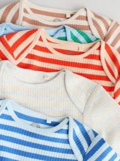 Next Baby Long Sleeve Bodysuits 5 Pack Multi New