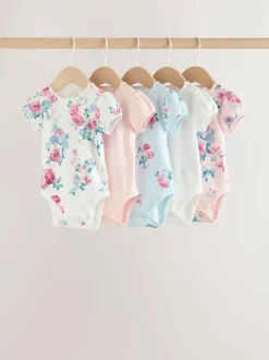 Next Multi Baby Short Sleeve Bodysuits 5 Pack Online