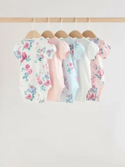Next Multi Baby Short Sleeve Bodysuits 5 Pack Online
