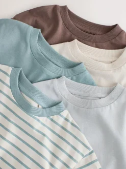 Next Multi Blue Long Sleeve T-Shirts 5 Pack (3mths-7yrs) Discount