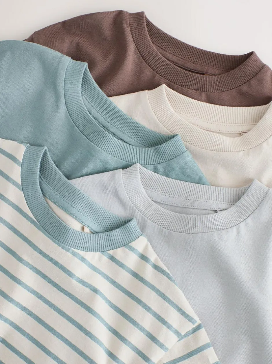Next Multi Blue Long Sleeve T-Shirts 5 Pack (3mths-7yrs) Discount