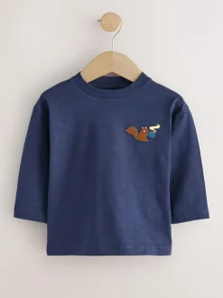 Next Multi Bright Animals Long Sleeve T-Shirts 5 Pack (3mths-7yrs) Hot