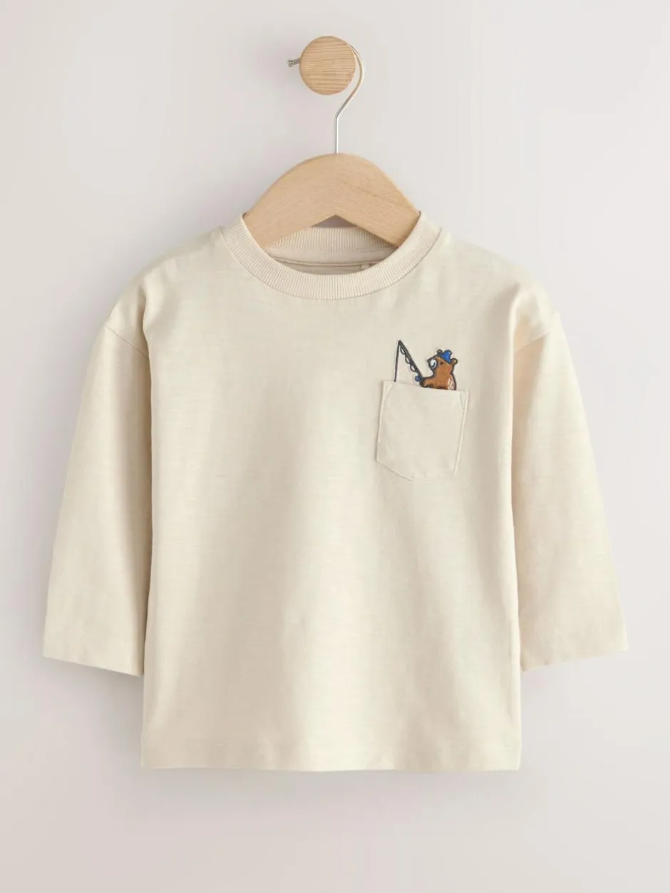 Next Multi Bright Animals Long Sleeve T-Shirts 5 Pack (3mths-7yrs) Hot