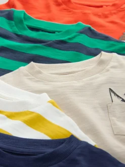Next Multi Bright Animals Long Sleeve T-Shirts 5 Pack (3mths-7yrs) Hot