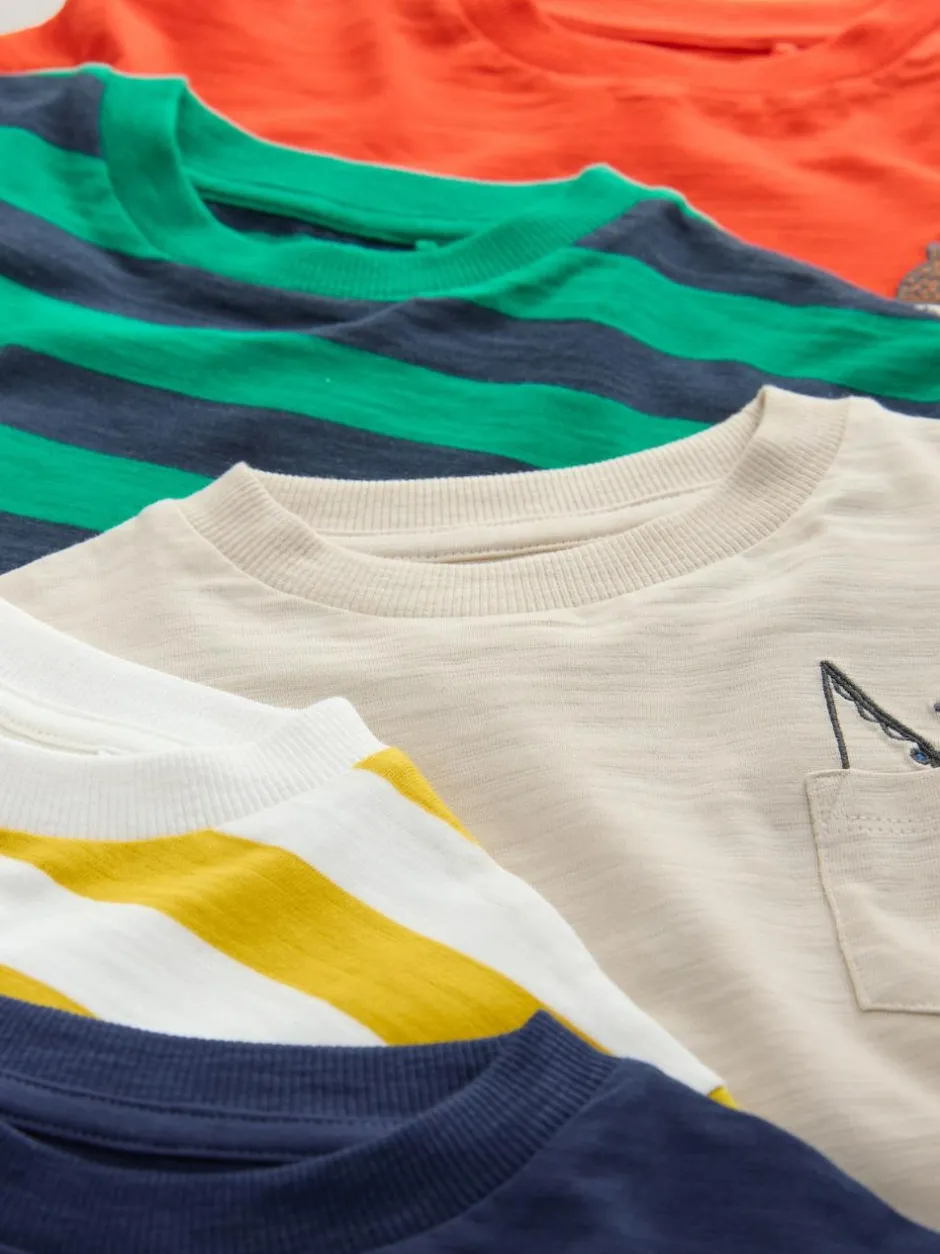 Next Multi Bright Animals Long Sleeve T-Shirts 5 Pack (3mths-7yrs) Hot