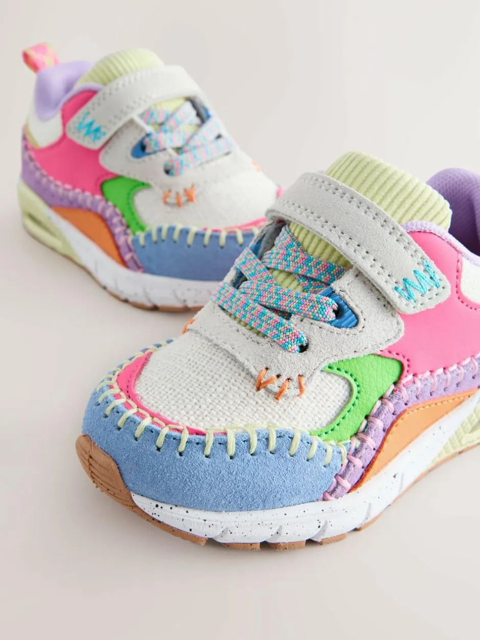 Next Elastic Lace Chunky Trainers Multi Bright New