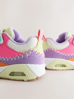 Next Elastic Lace Chunky Trainers Multi Bright New