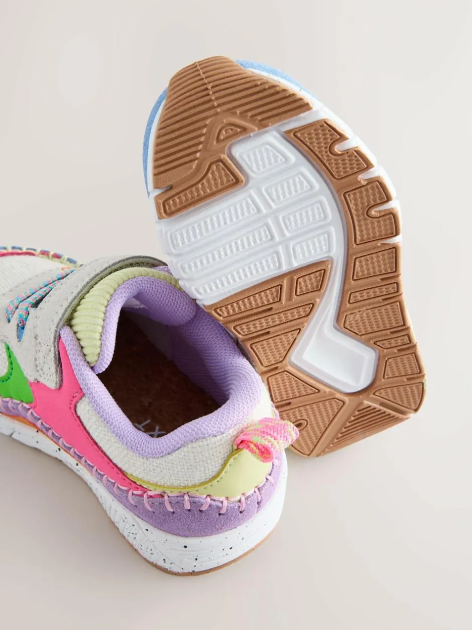Next Elastic Lace Chunky Trainers Multi Bright New