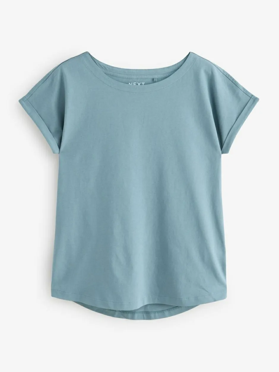 Next Multi Cap Sleeve 100% Cotton T-Shirts 7 Pack New