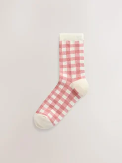Next Multi Check Ankle Socks 5 Pack Online