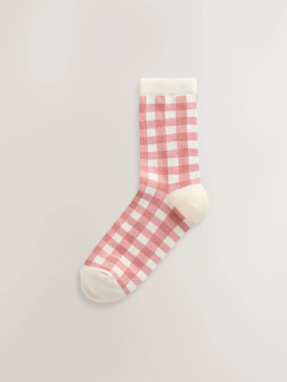 Next Multi Check Ankle Socks 5 Pack Online