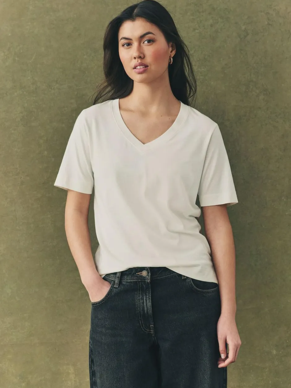 Next Multi Cotton Modal Slouch T-Shirt 5 Pack Sale