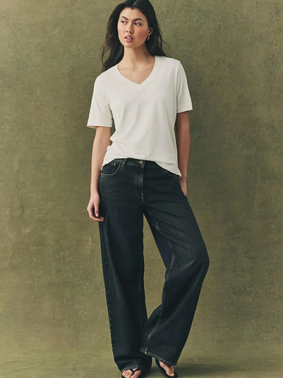 Next Multi Cotton Modal Slouch T-Shirt 5 Pack Sale