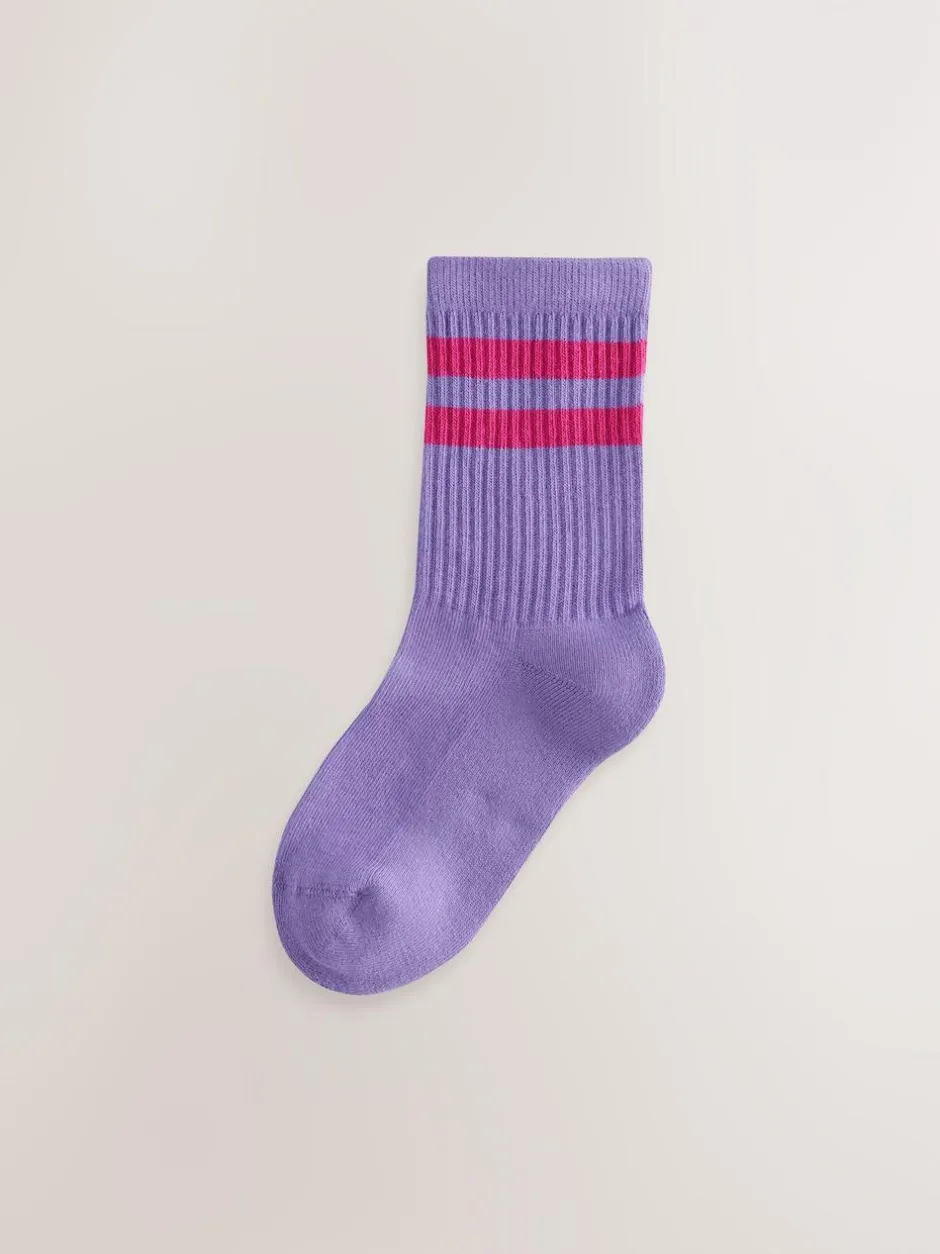 Next Cotton Rich Cushioned Sole Ankle Socks 4 Pack Multi New