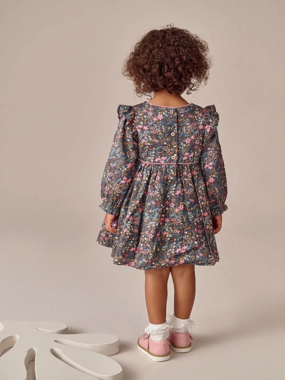 Next Frill Long Sleeve Dress (3mths-8yrs) Multi Ditsy New