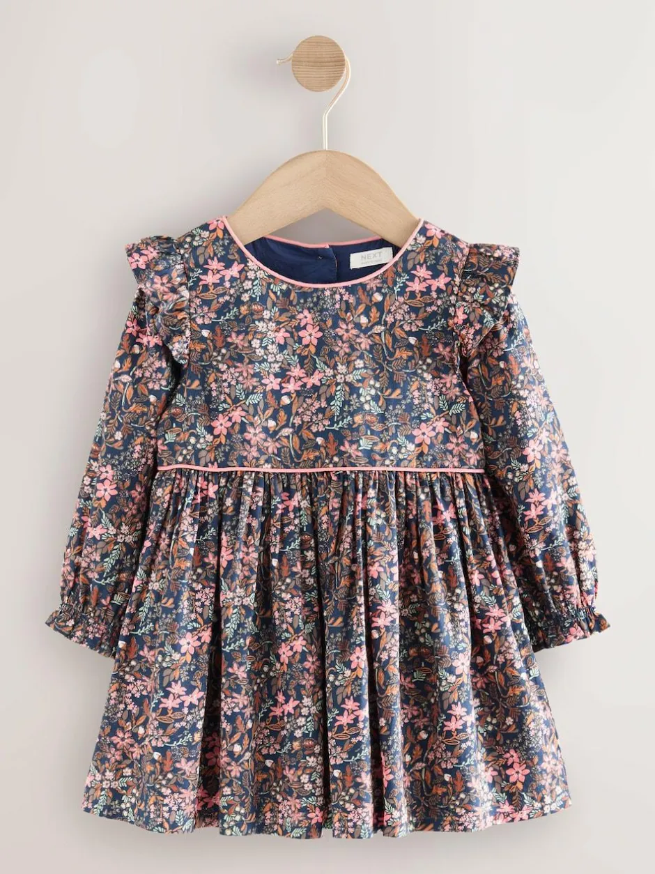 Next Frill Long Sleeve Dress (3mths-8yrs) Multi Ditsy New