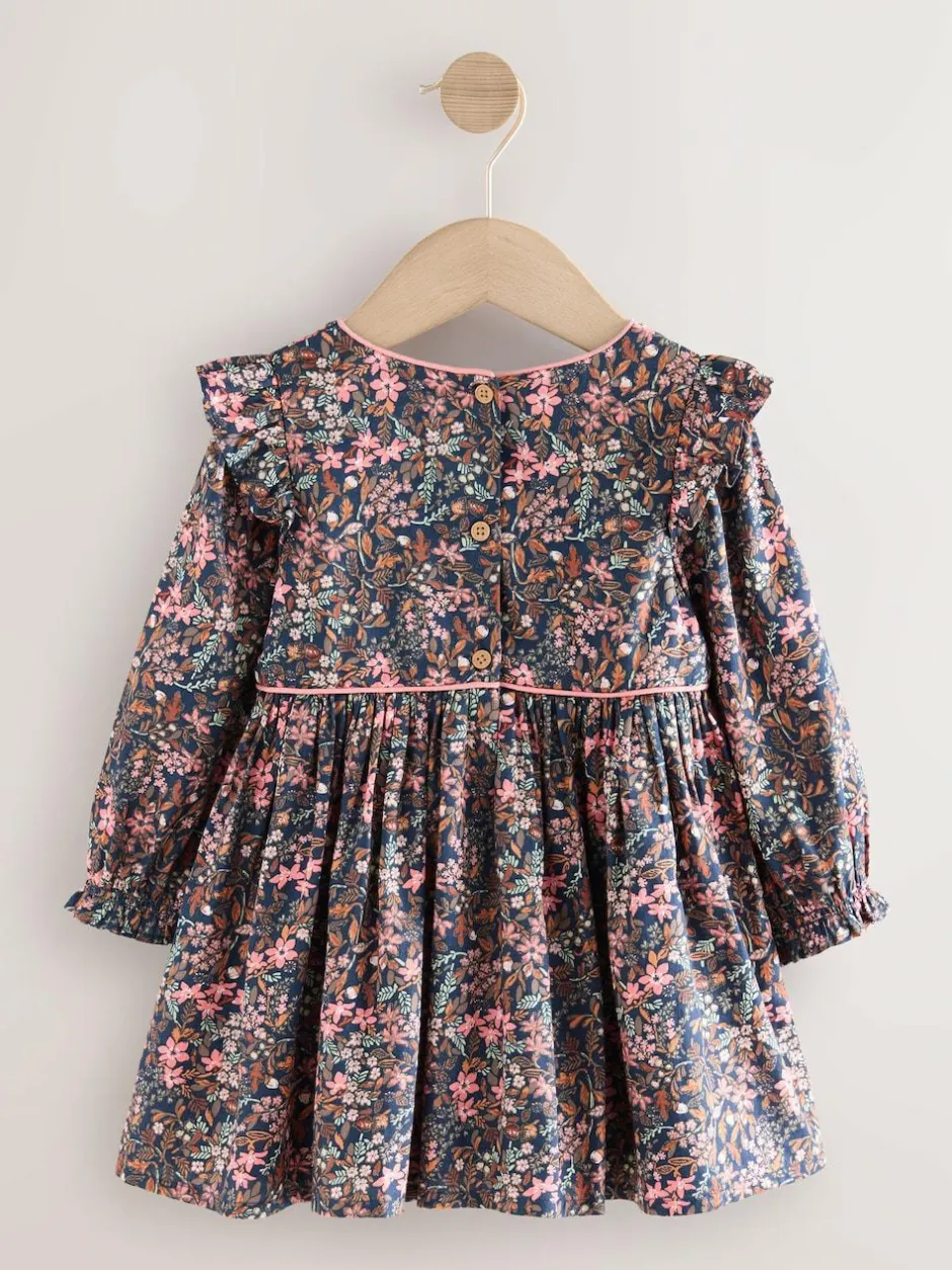 Next Frill Long Sleeve Dress (3mths-8yrs) Multi Ditsy New