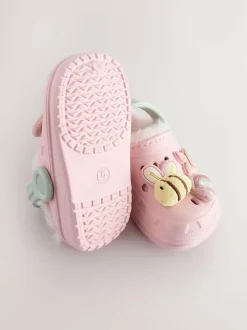 Next Faux Fur Lined Clog Slippers Multi New