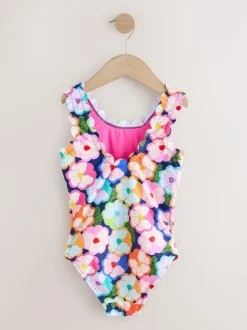 Next Scallop Edge Swimsuit (3-16yrs) Multi Floral Sale
