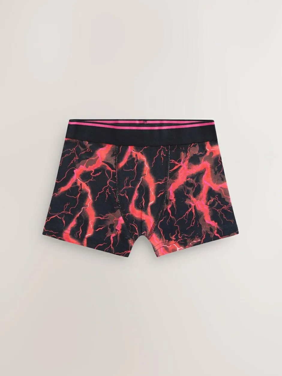 Next Boxers 7 Pack (3-16yrs) Multi Lightning Print New