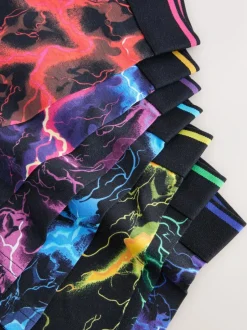 Next Boxers 7 Pack (3-16yrs) Multi Lightning Print New