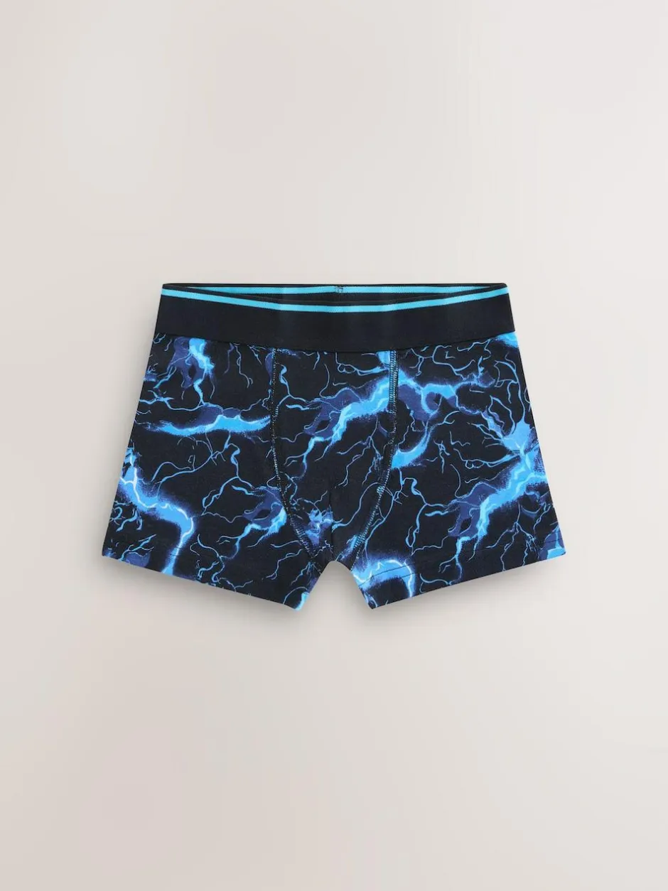 Next Boxers 7 Pack (3-16yrs) Multi Lightning Print New