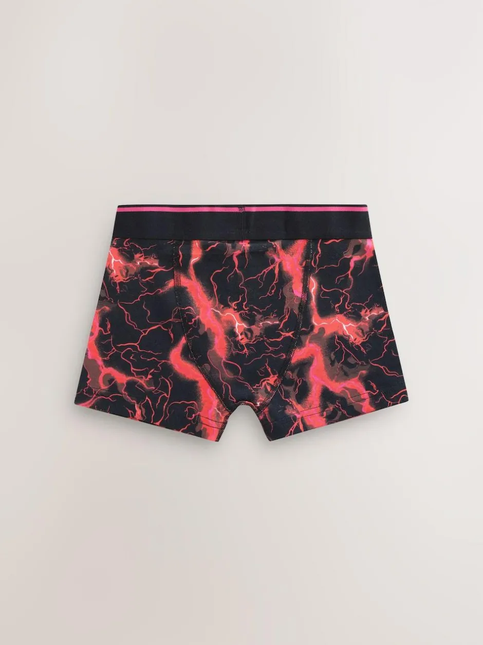 Next Boxers 7 Pack (3-16yrs) Multi Lightning Print New