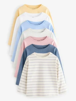 Next Multi Long Sleeve T-Shirts 7 Pack (3mths-7yrs) Clearance