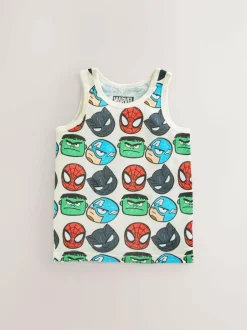 Next Multi Marvel 100% Cotton Vests 3 Pack (1.5-12yrs)