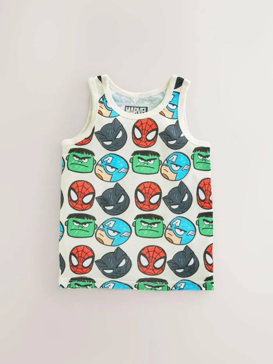 Next Multi Marvel 100% Cotton Vests 3 Pack (1.5-12yrs)
