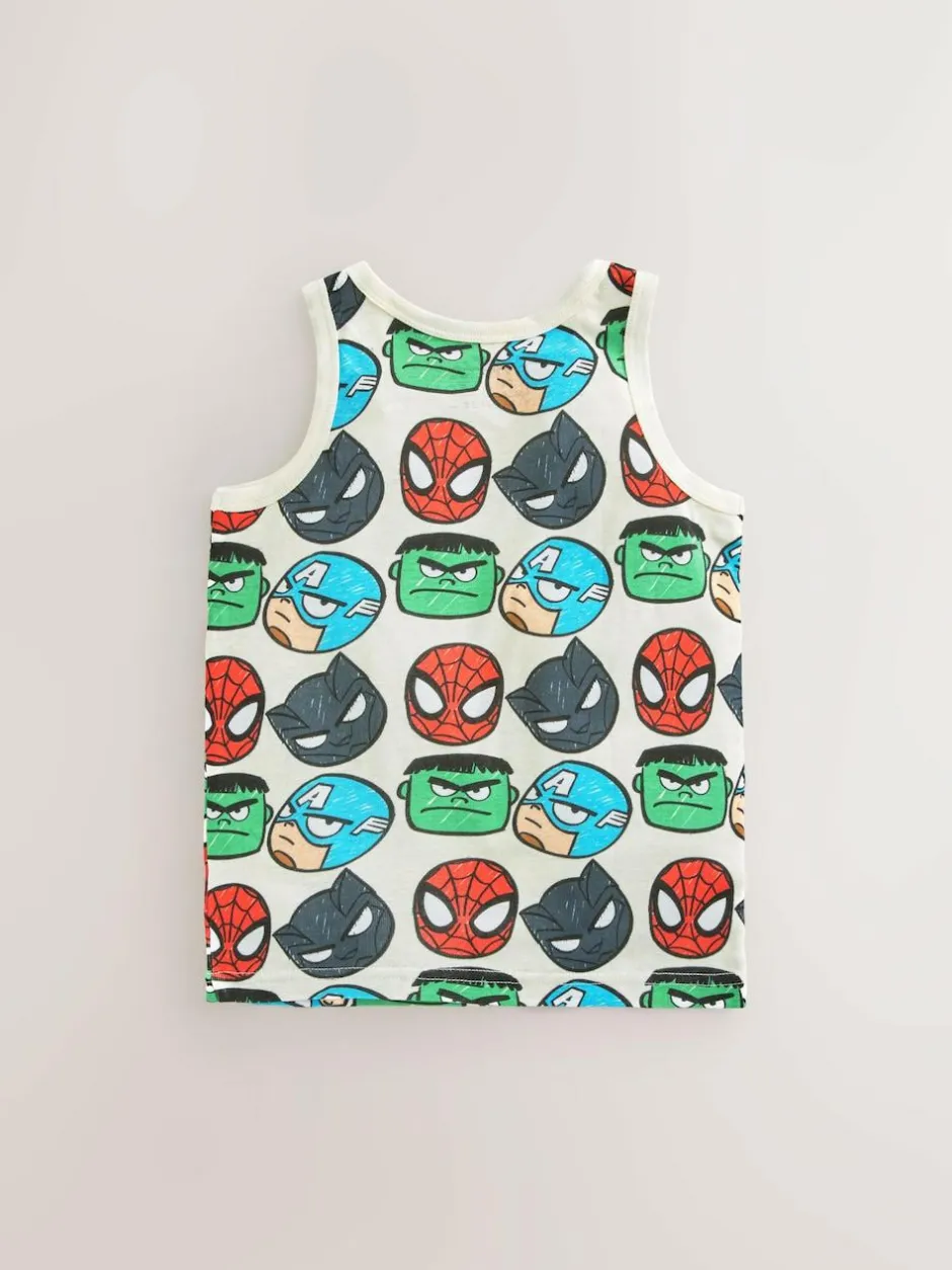Next Multi Marvel 100% Cotton Vests 3 Pack (1.5-12yrs)