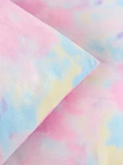 Next Multi Ombre Cosy Fleece Duvet Cover and Pillowcase Set Discount