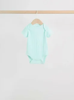 Next Multi Pastel 5 Pack Short Sleeve Baby Bodysuits Best