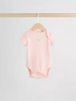 Next Multi Pastel Character 7 Pack Short Sleeve Baby Bodysuits Discount