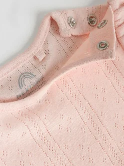 Next Multi Pastel Short Sleeve Pointelle Baby Bodysuits 5 Pack Hot