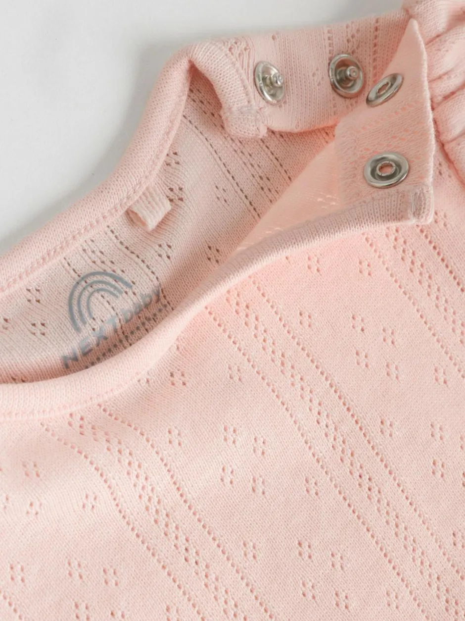 Next Multi Pastel Short Sleeve Pointelle Baby Bodysuits 5 Pack Hot
