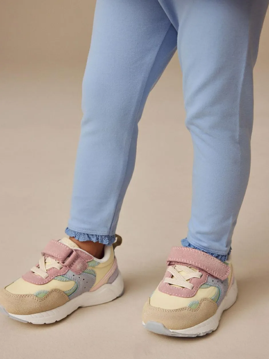 Next Standard Fit (F) Elastic Lace Touch Fasten Trainers Multi Pastel Best