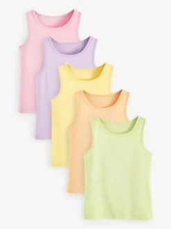 Next Vests 5 Pack (1.5-16yrs) Multi Pastel