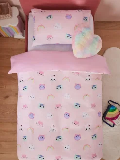 Next Multi Pink Gabby's Dollhouse Rainbow Duvet Cover and Pillowcase Set Online