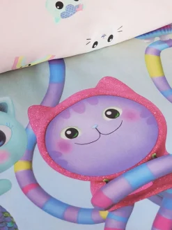 Next Multi Pink Gabby's Dollhouse Rainbow Duvet Cover and Pillowcase Set Online