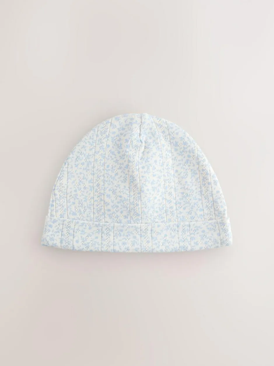 Next Multi Pointelle Baby Beanies 3 Pack (0-18mths) Sale