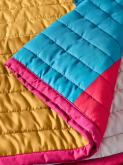 Next Multi Quilted Stripe Bedspread Outlet