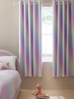 Next Multi Rainbow Ombre Eyelet Blackout Curtains Outlet