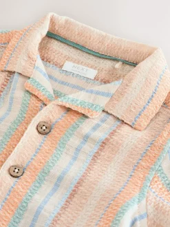 Next Short Sleeves Textured Shirt (3mths-7yrs) Multi Online