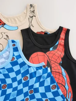 Next Multi Spiderman Vests 3 Pack (1.5-10yrs)