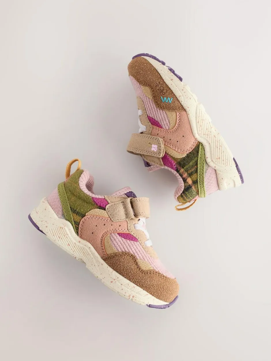 Next Wide Fit (G) Elastic Lace Touch Fasten Trainers Multi Best
