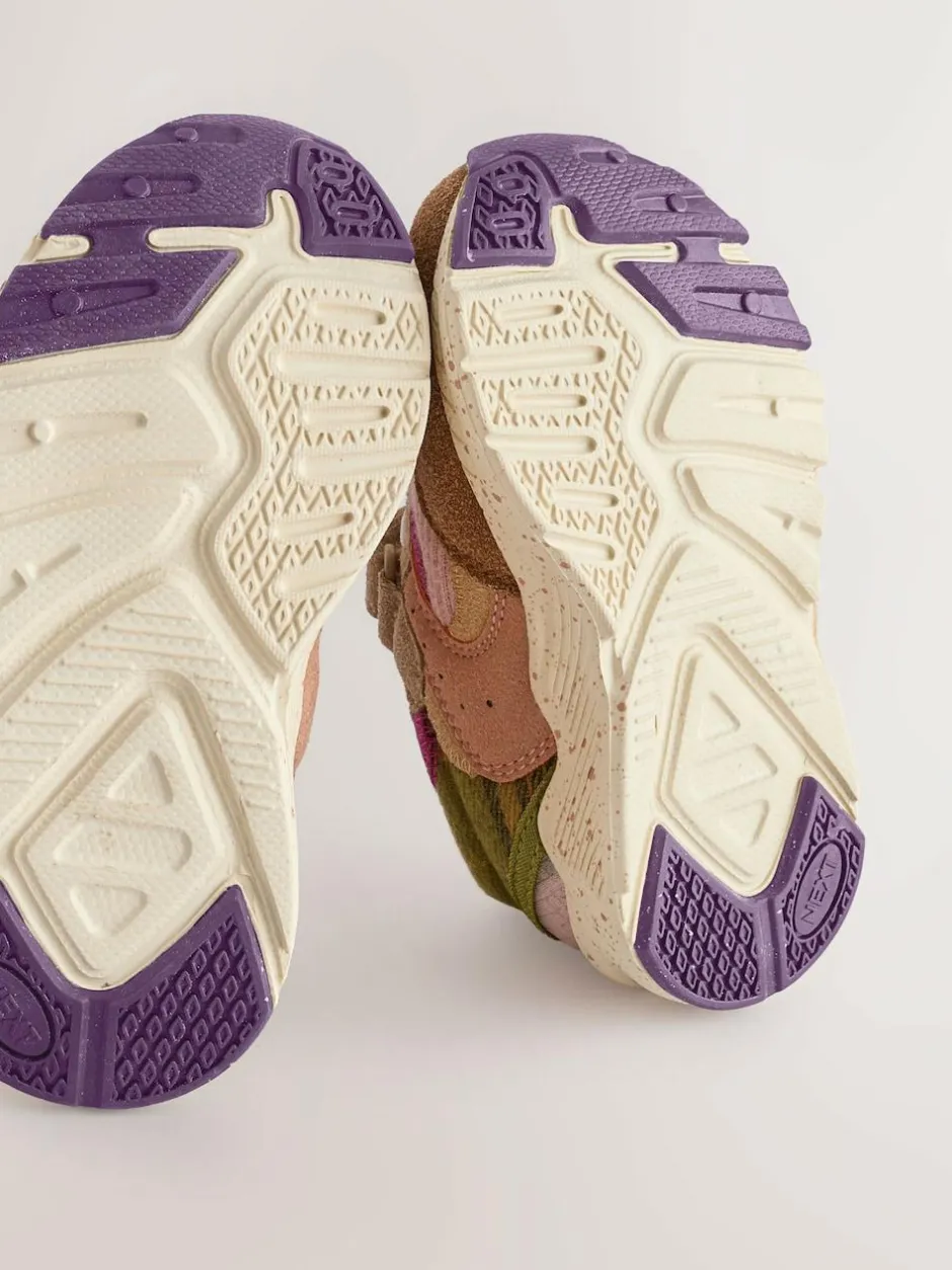 Next Wide Fit (G) Elastic Lace Touch Fasten Trainers Multi Best